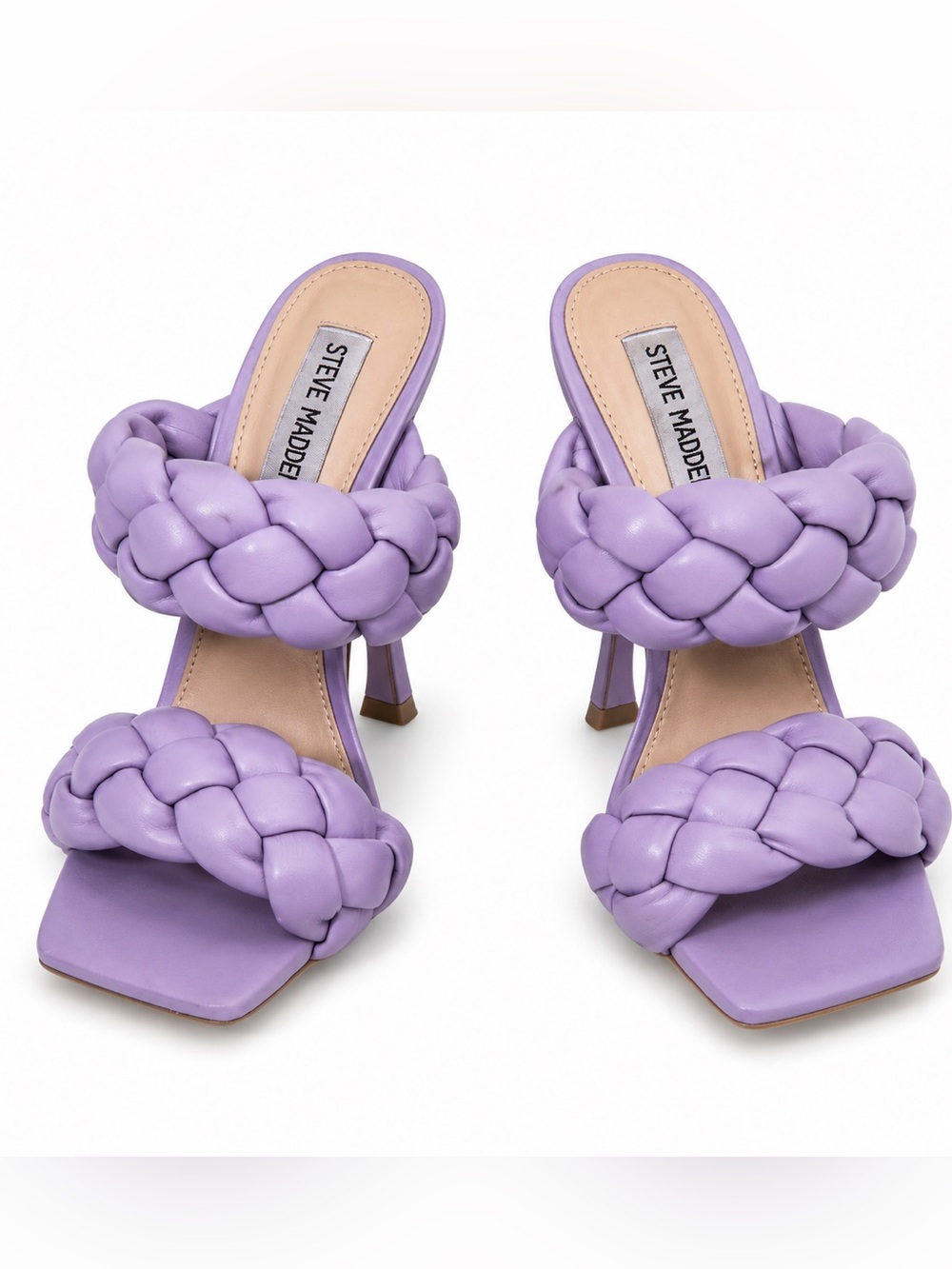 Steve Madden Braided Heeled Sandals – Lavender – Size 5.5